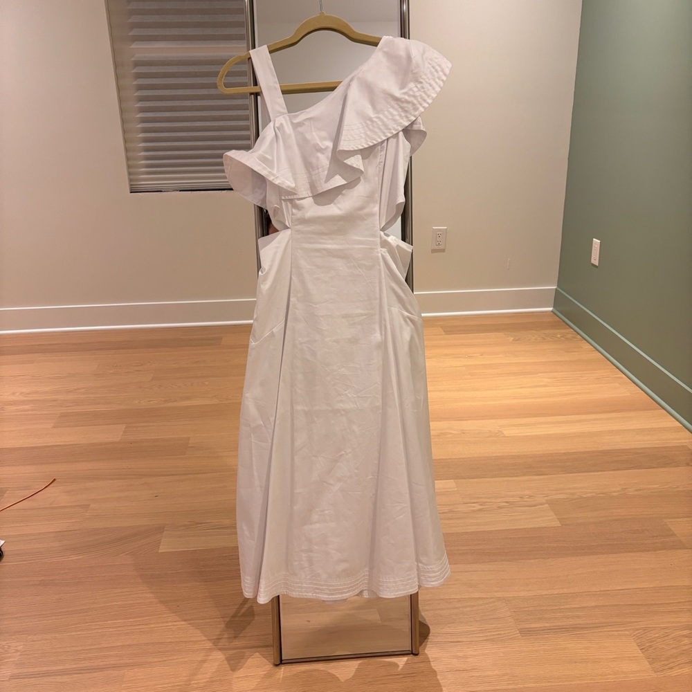 Bridal mock one shoulder dress